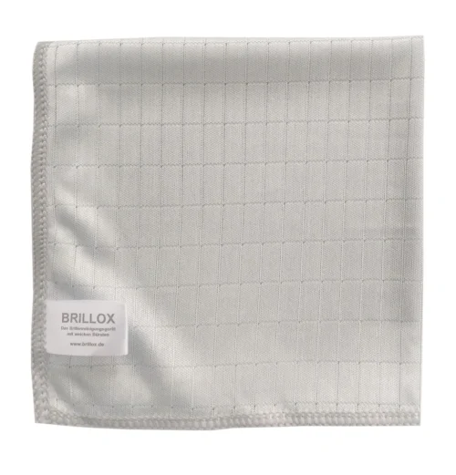 BRILLOX Cristall Brillenputztuch gefaltet 30x30 cm grau